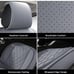 LINGVIDO Breathable Leather Grey Car Seat Covers, Rhombus Faux Leather Vehicle