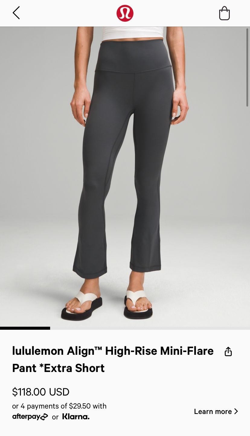 Lululemon Extra short flare pant