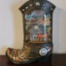 Cowgirl Boot Horse Glitter Globe Decor Cowboy
