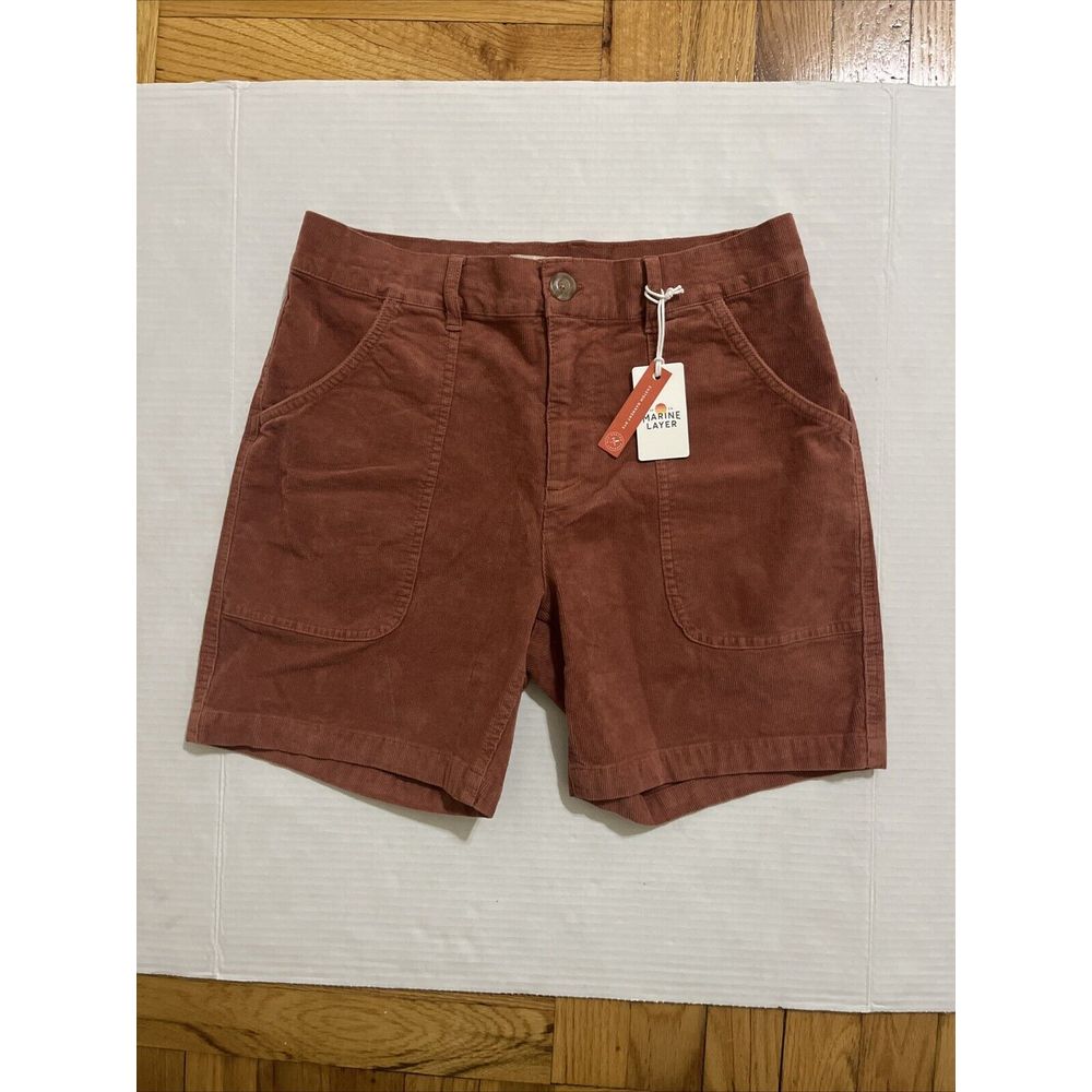 Marine Layer Shorts Men's Size 30 Corduroy Archive Dominic Stretch 6 Inseam NWT