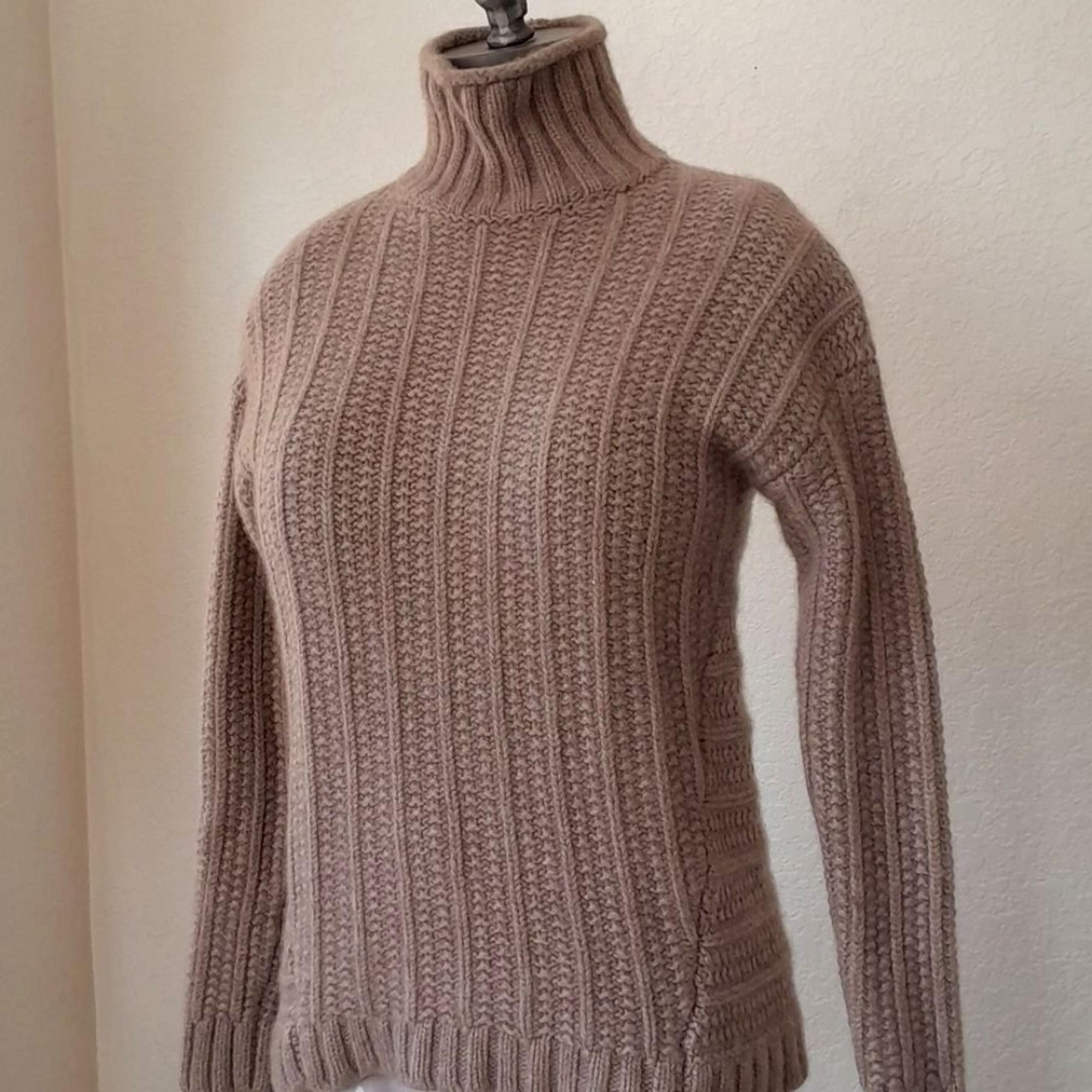 Garnet Hill 100% Cashmere Mock Neck Sweater