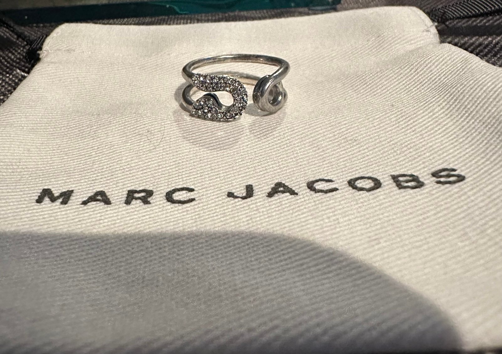 Marc Jacob’s Sterling Silver with Swarovski Crystals Women’s Ring Size 7, used