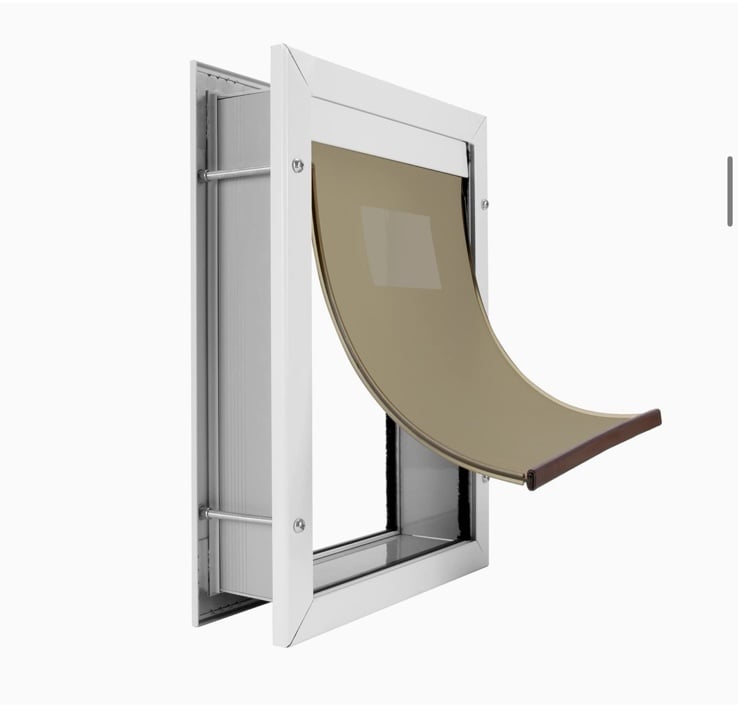 Dog Door XL Aviation Aluminum Frame, Magnetic Flap Design Weatherproof OW