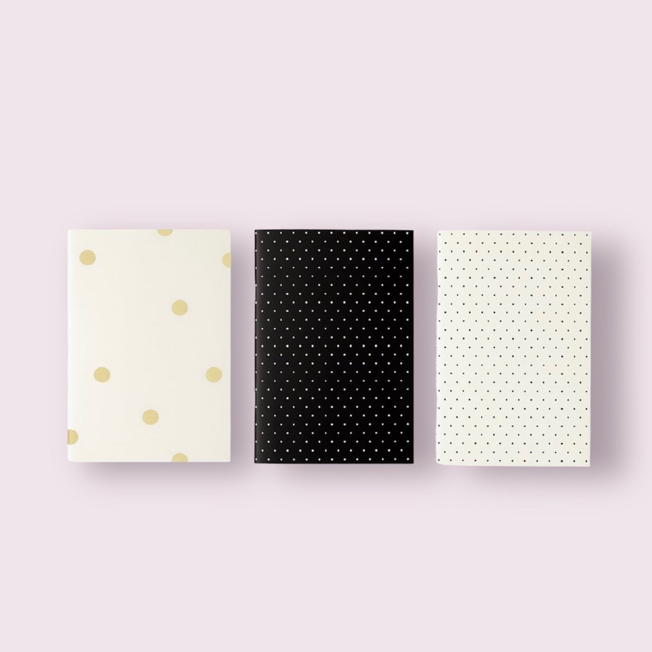 Kate Spade New York Soft Cover Triple Notebook Set, Dots