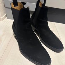 Lardini Black Suede Side Gore Boots, Size 40