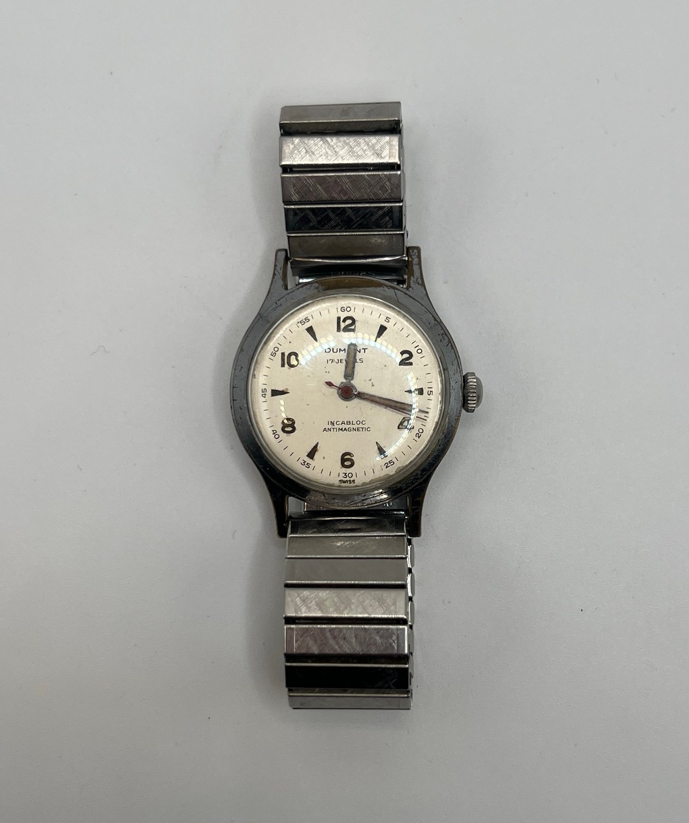 Antique Dumont Incabloc 17 Jewel AntiMagnetic Swiss Mechanical Wristwatch Workin