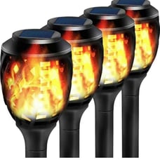 Outdoor Solar Lights, Water-Resistant Flickering Flames Torch Light, Landscape