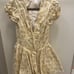 House or CB Buttercup Vintage Floral Print Pleated Cotton Mini Dress