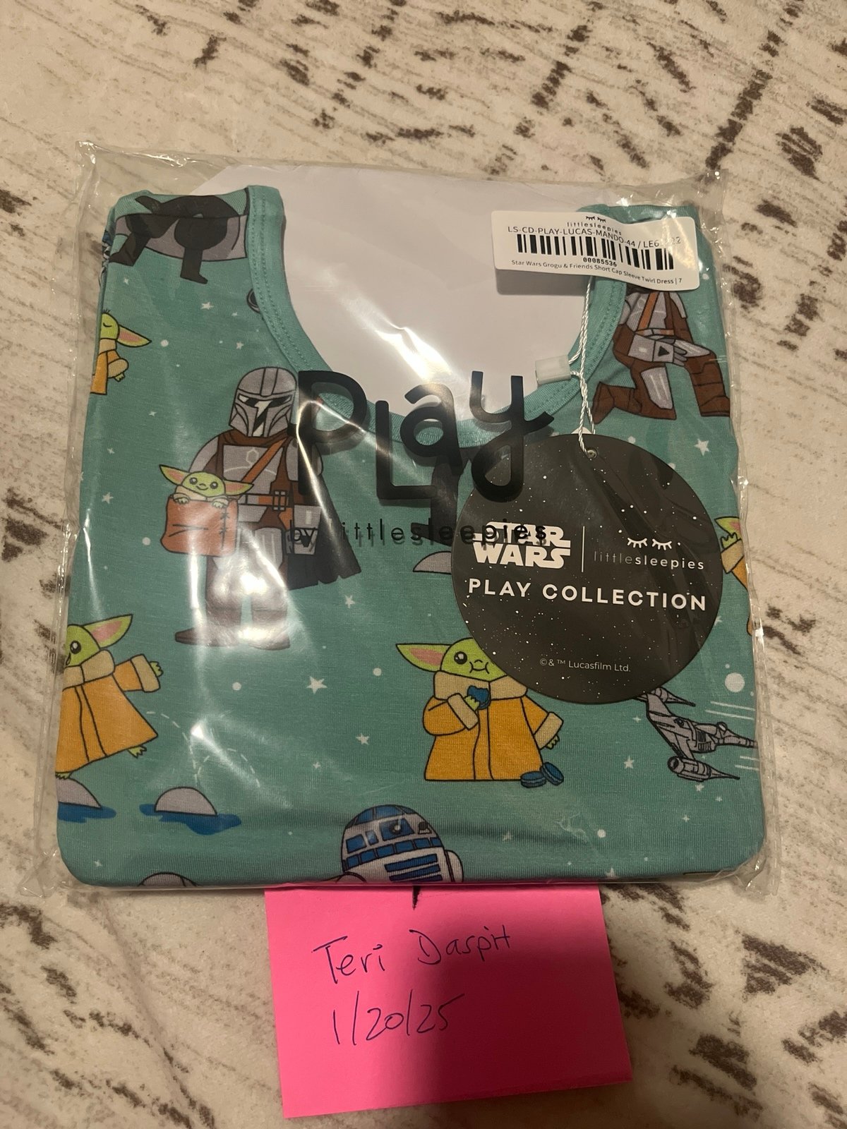 Little Sleepies Grogu and friends twirl dress size 7