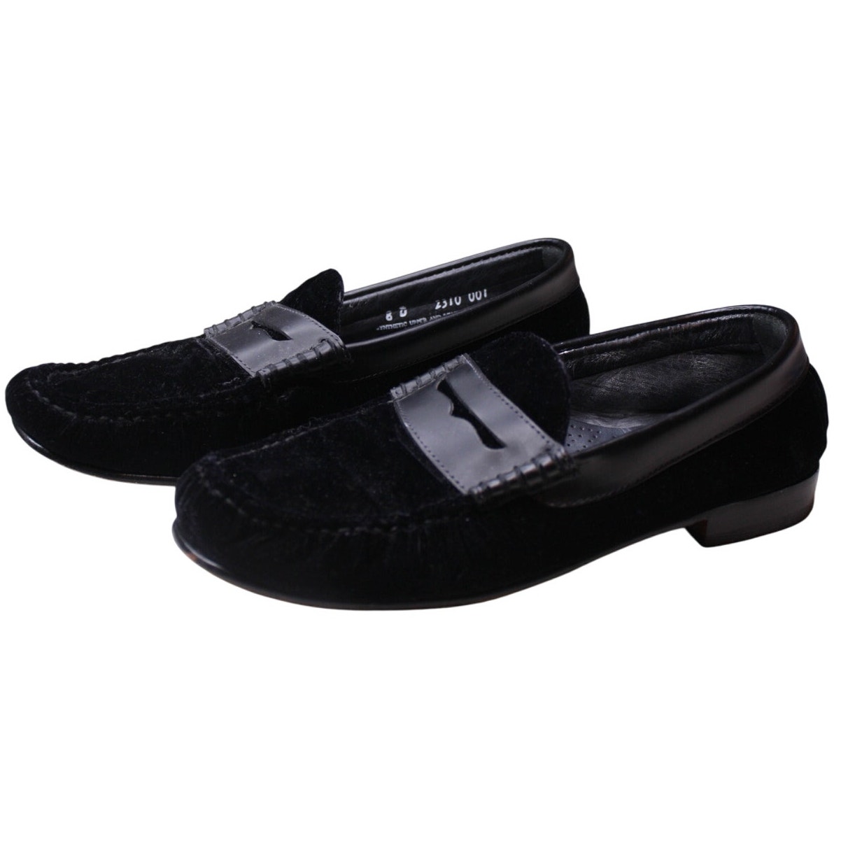 GH Bass & Co Weejuns Black Velvet Penny Loafers Men's Classic Lounge