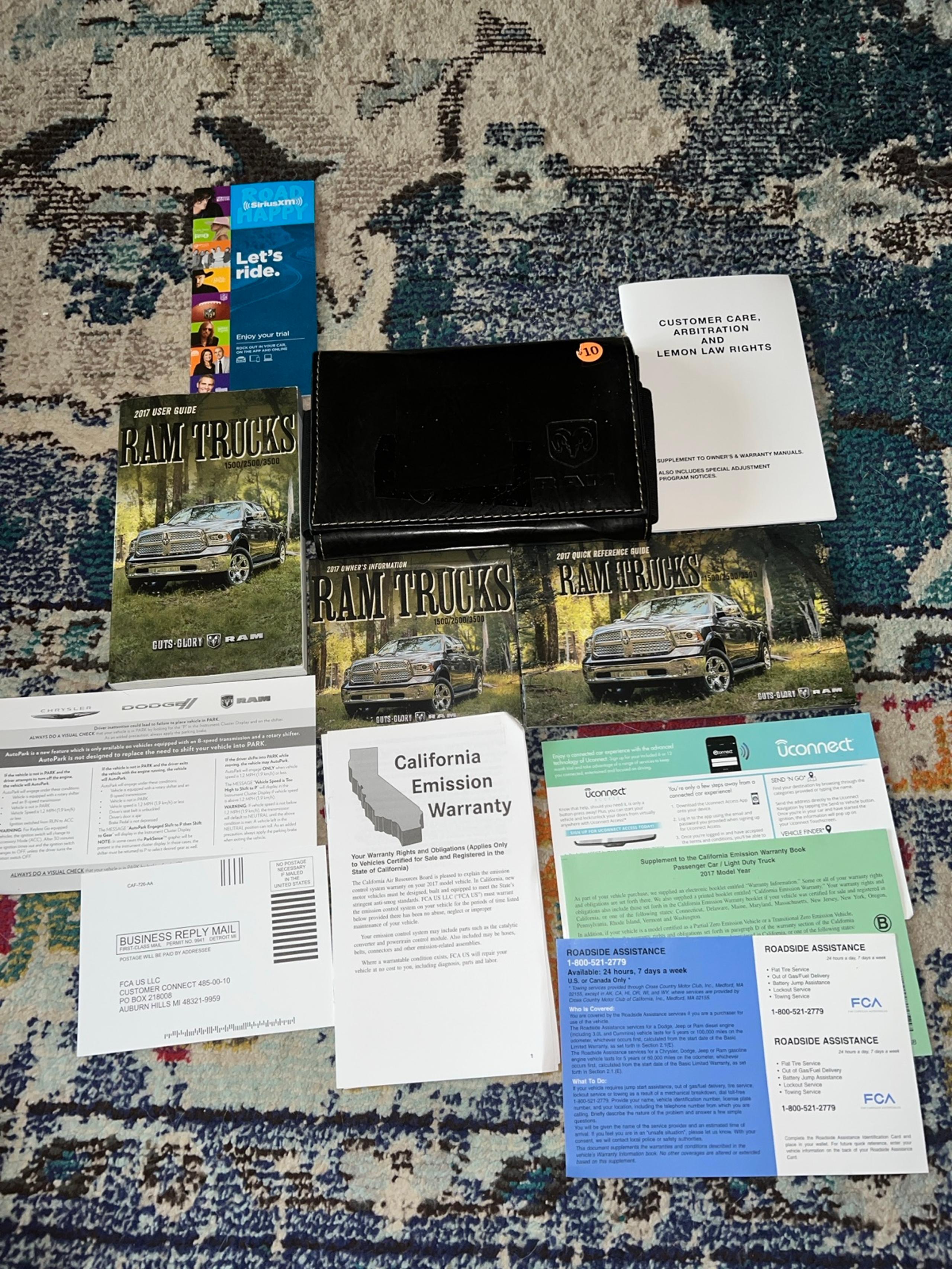 2017 ram 1500,2500,3500 owners manual oem