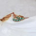18K Gold Turquoise Paved Huggie Hoop Earrings