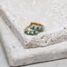 18K Gold Turquoise Paved Huggie Hoop Earrings