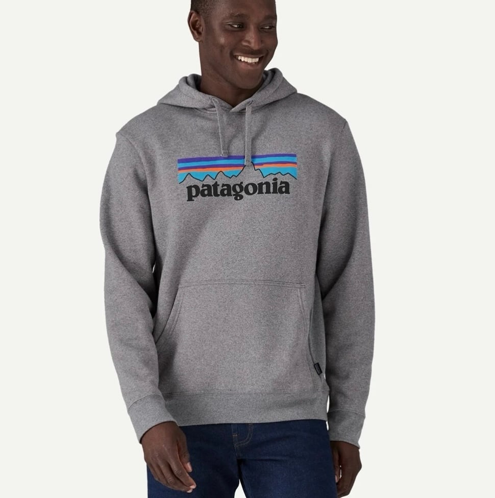 Patagonia Uprisal Hoody Hoodie Pullover Heathered Gray Mens XXL Logo Sweatshirt