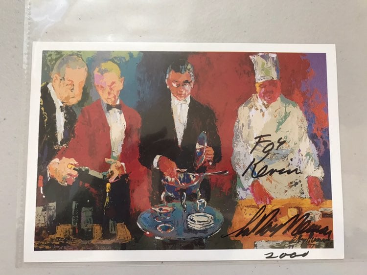 LeRoy Neiman Autograph Postcard