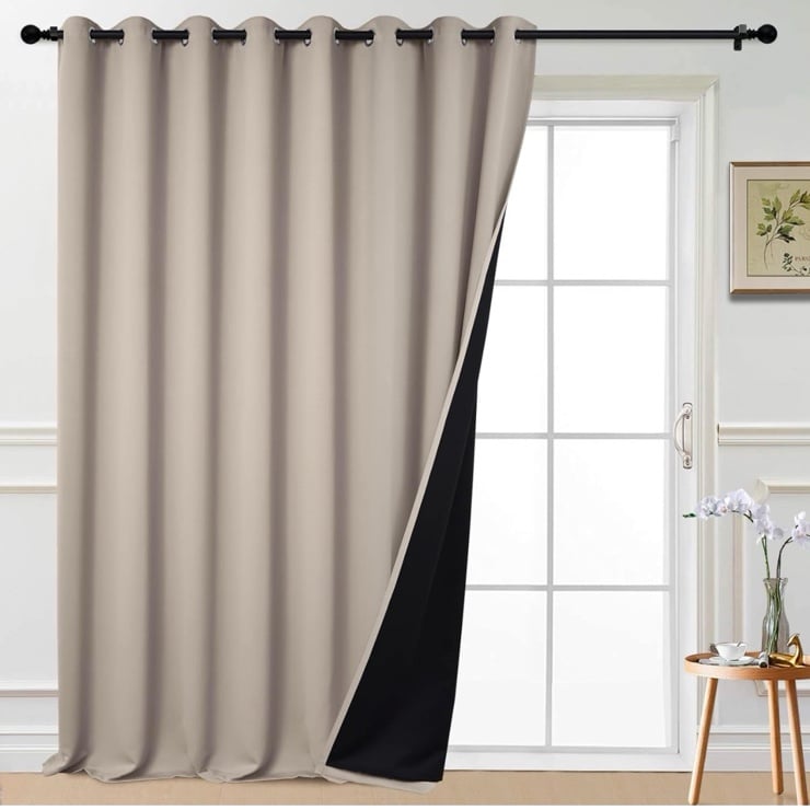Yakamok extra wide 100% blackout W100xL108 single curtains