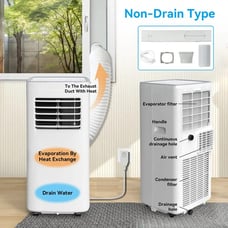 Portable Air Conditioner,8500 BTU portable ac up to 360 Sq,3 IN 1 with Remote Co