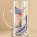 Anthropologie Sarah Gordon Floral Glass Pitcher