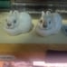 Ceramic Rabbit Lot of 2 LOMONOSOV Made In USSR