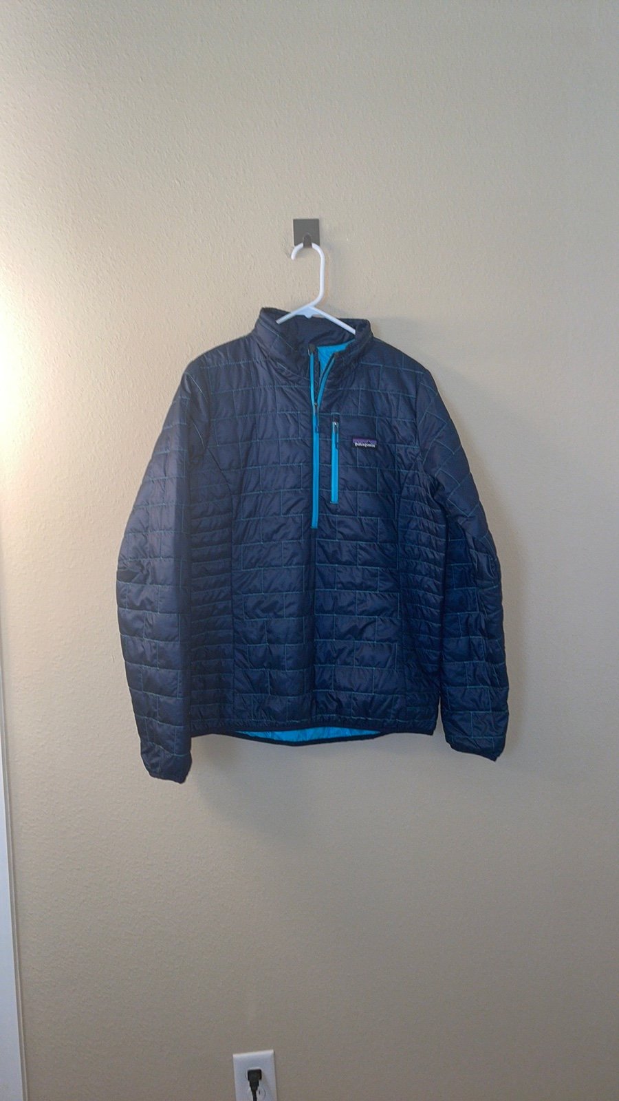 Patagonia womens nano puff pullover navy blue