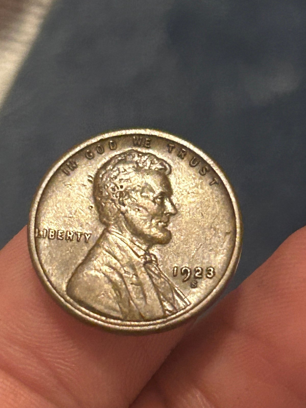 1923 s Lincoln wheat cent uncirculated brown woodgrain alloy mix error