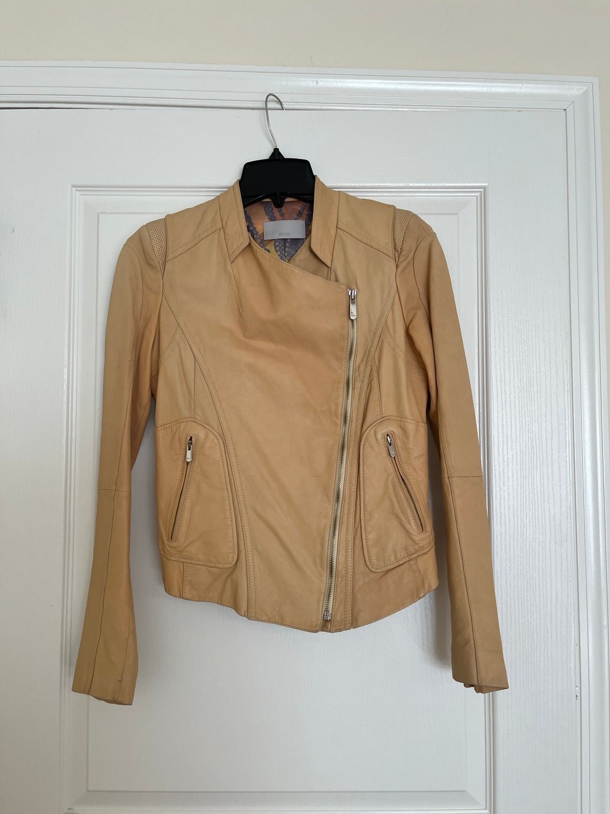 deco women leather rider jacket Size Small