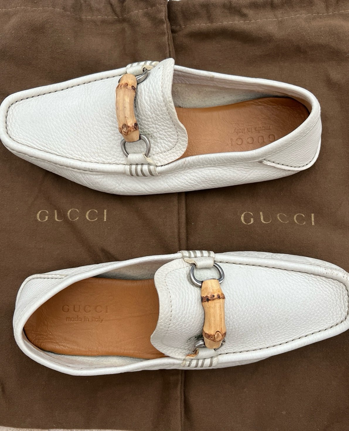 Gucci bamboo bit loafers men