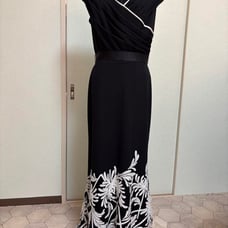 Tadashi Shoji Long Dress, Black and White, Size M