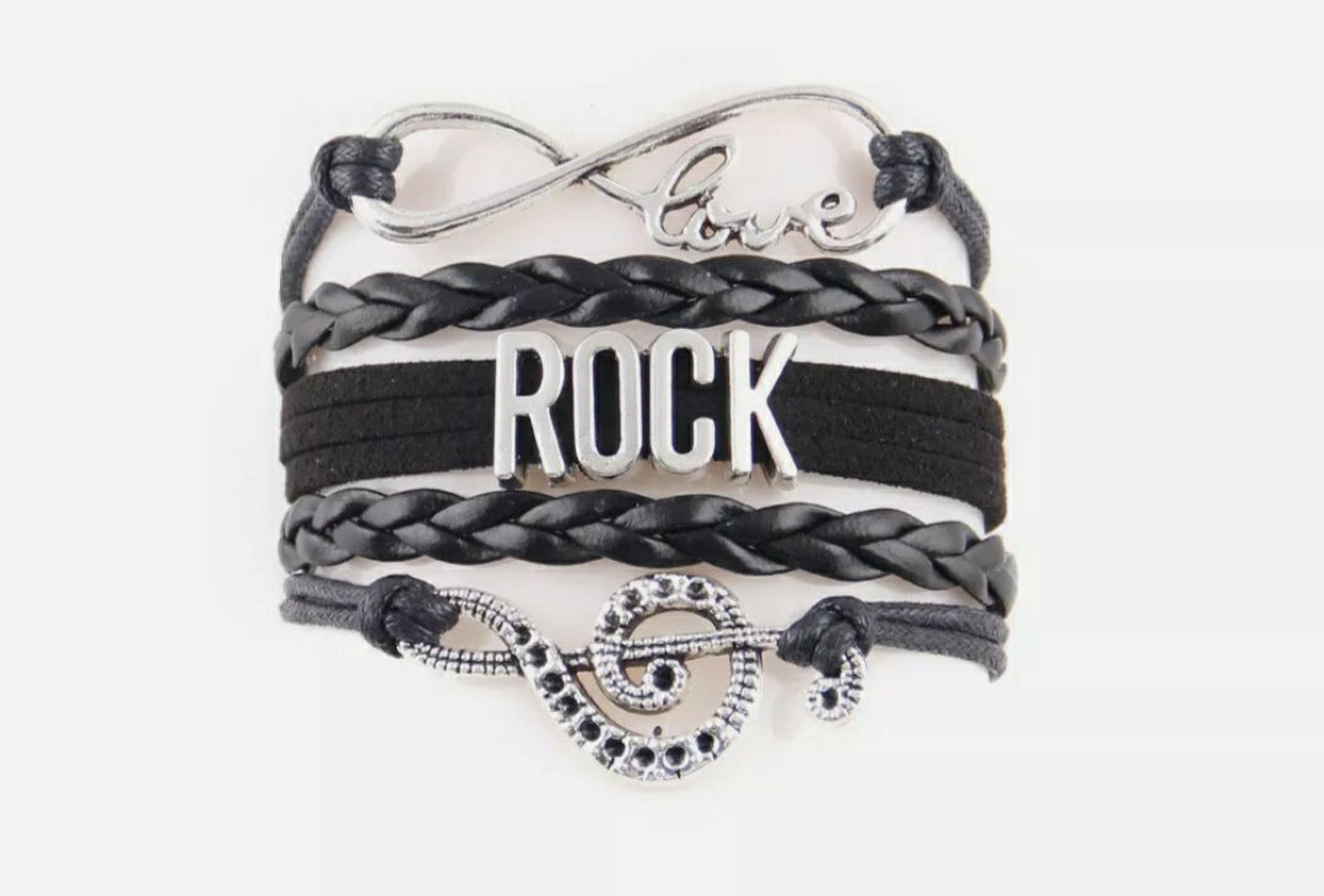Cool "ROCK" Black Bracelet
