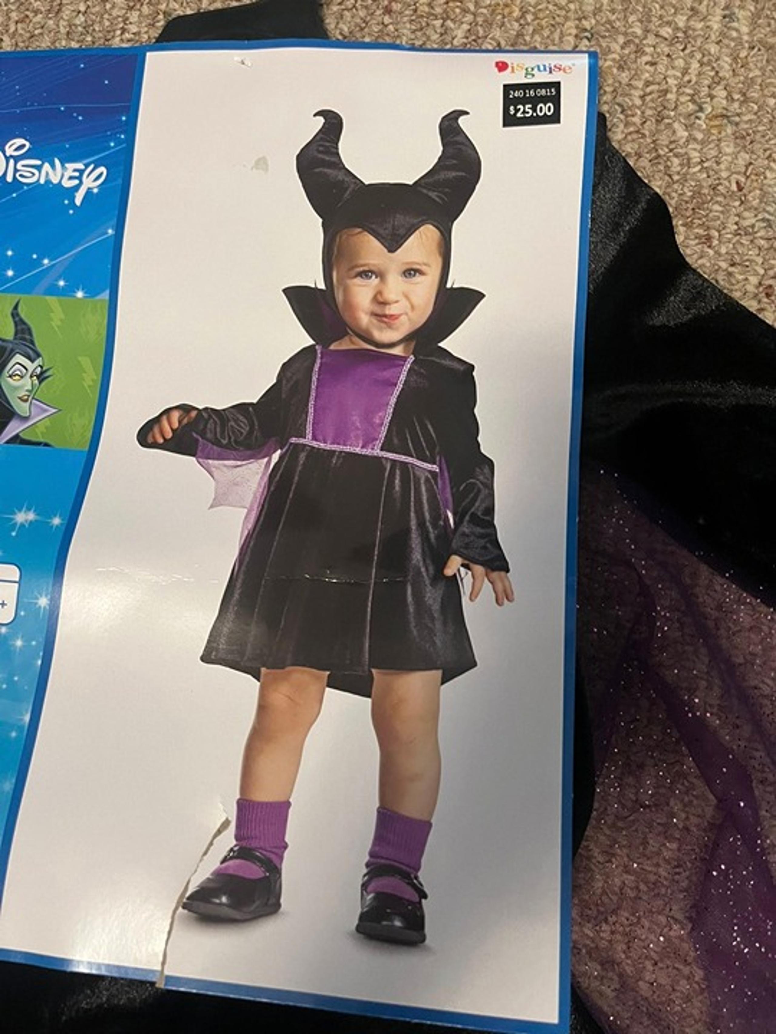 Maleficent Toddler Costume - 3T-4T - New