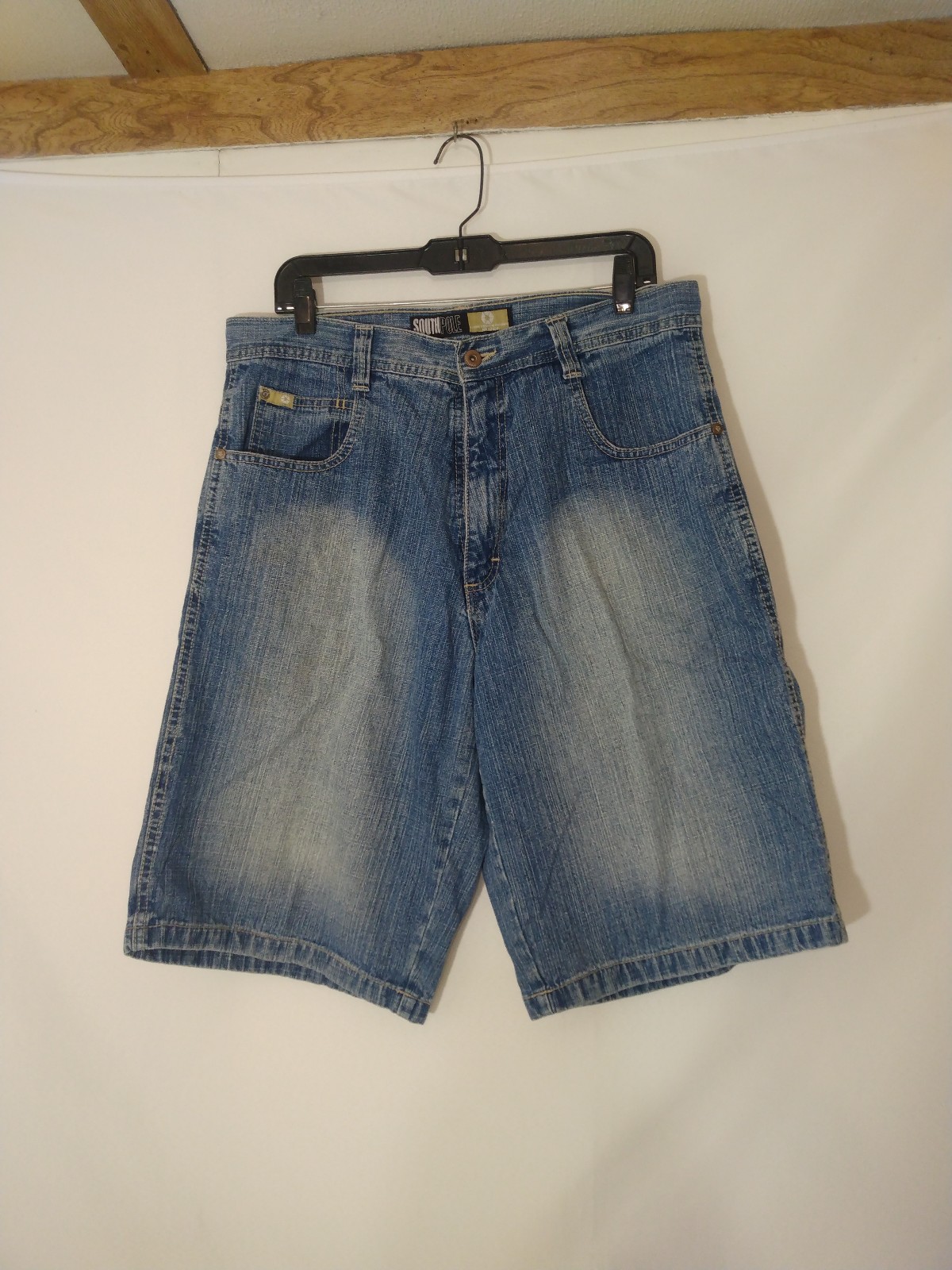 Mens Vintage South Pole Baggy Denim Shorts Sz 34