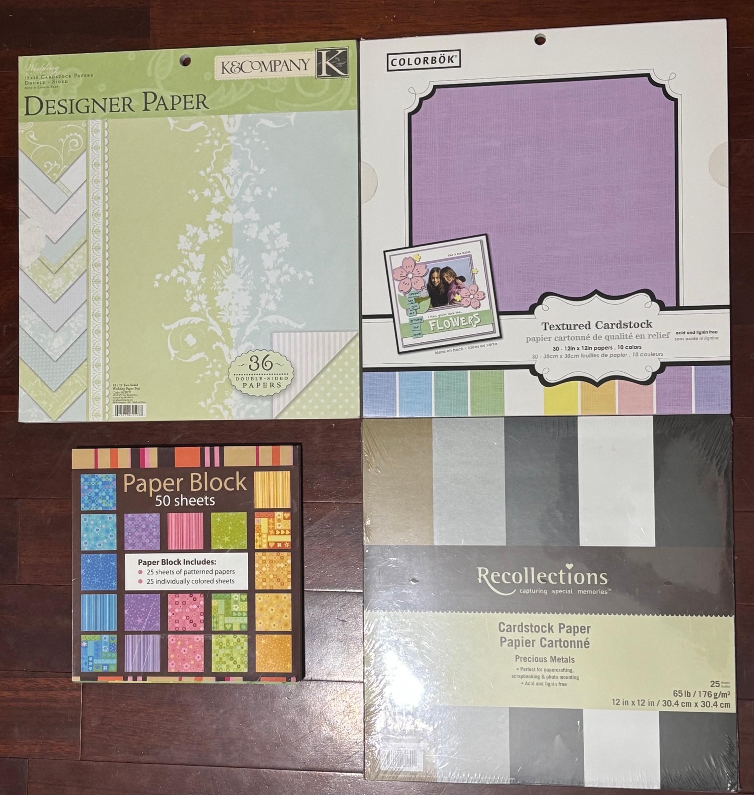 Card stock designer quality paper 12 x 12 , new