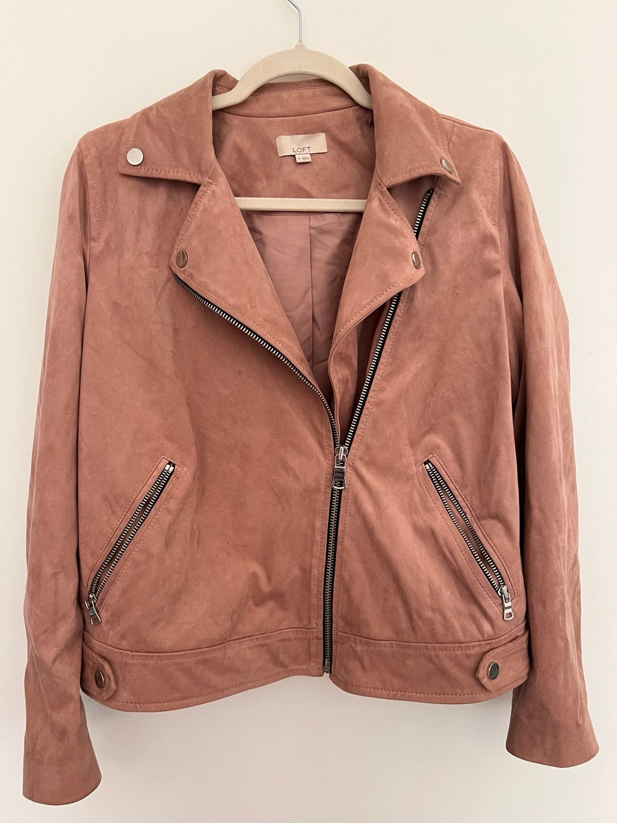 LOFT pink Suede jacket