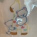 Vintage New Cotton Fleece Giraffe Heart Spots Teddy Satin Edge Baby Blanket