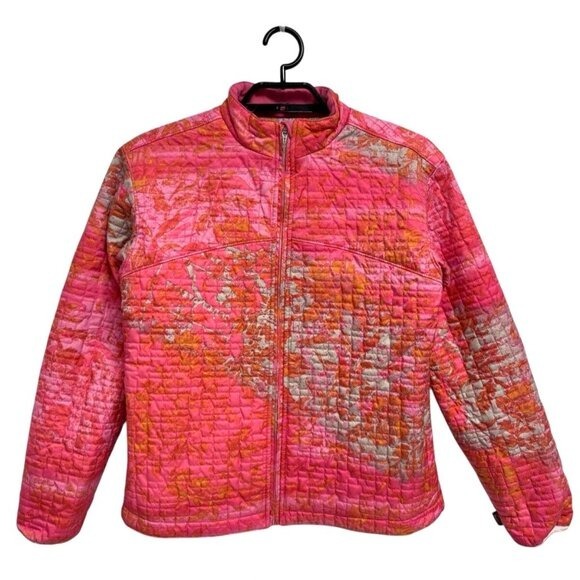 Obermeyer weather system Junior quilted jacket multicolor zip up size 18 Juniors