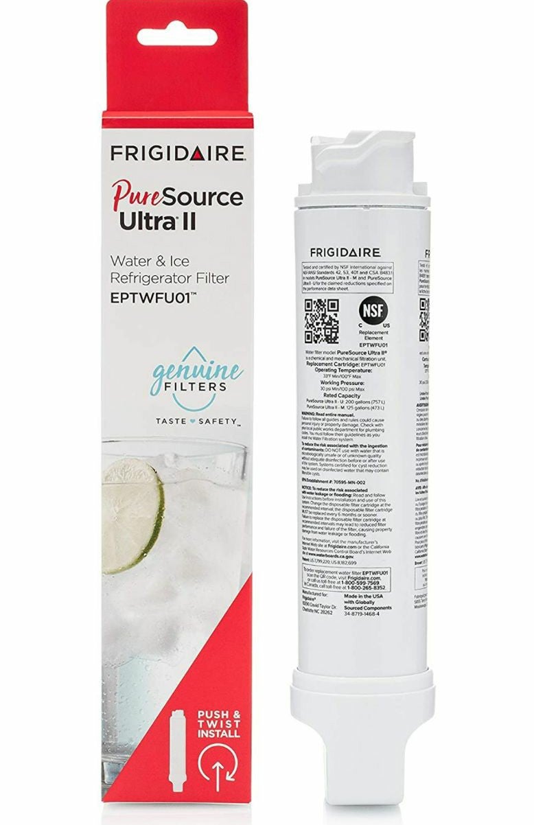 Frigidaire EPTWFU01 Refrigerator Water Filter, 1 Count, White & PAULTRA PureAir