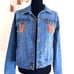 Embellished Denim Jacket, Embroidered Jean Jacket, Boho jean jacket, Embellished