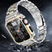 Stainless Steel Case+Strap For Apple Watch Band 44mm Bumper frame