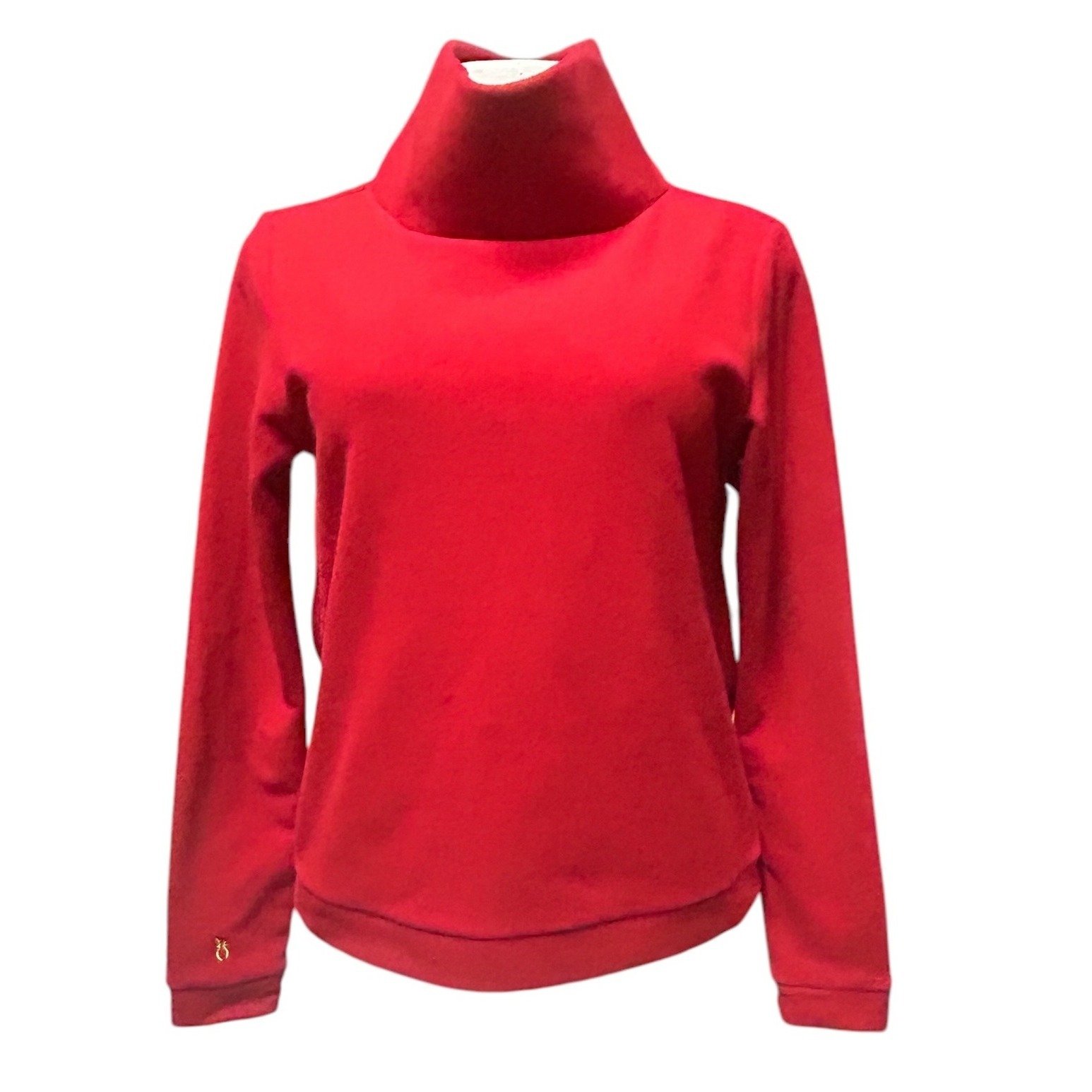 Dudley Stephens Red Funnel Neck Pullover Sweatshirt Size S