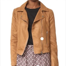 Jack by BB Dakota Get Lucky Tan Suede Moto Jacket