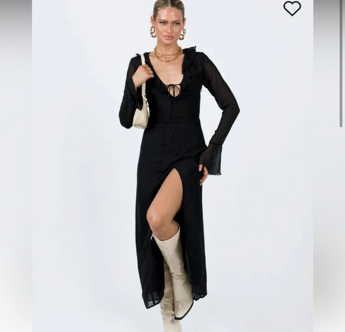 Princess Polly black long sleeve maxi dress
