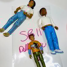 African American family teen boy dollhouse mom dad set EXCELLENT loving family