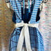 Blue and White Dirndl Adult Apron