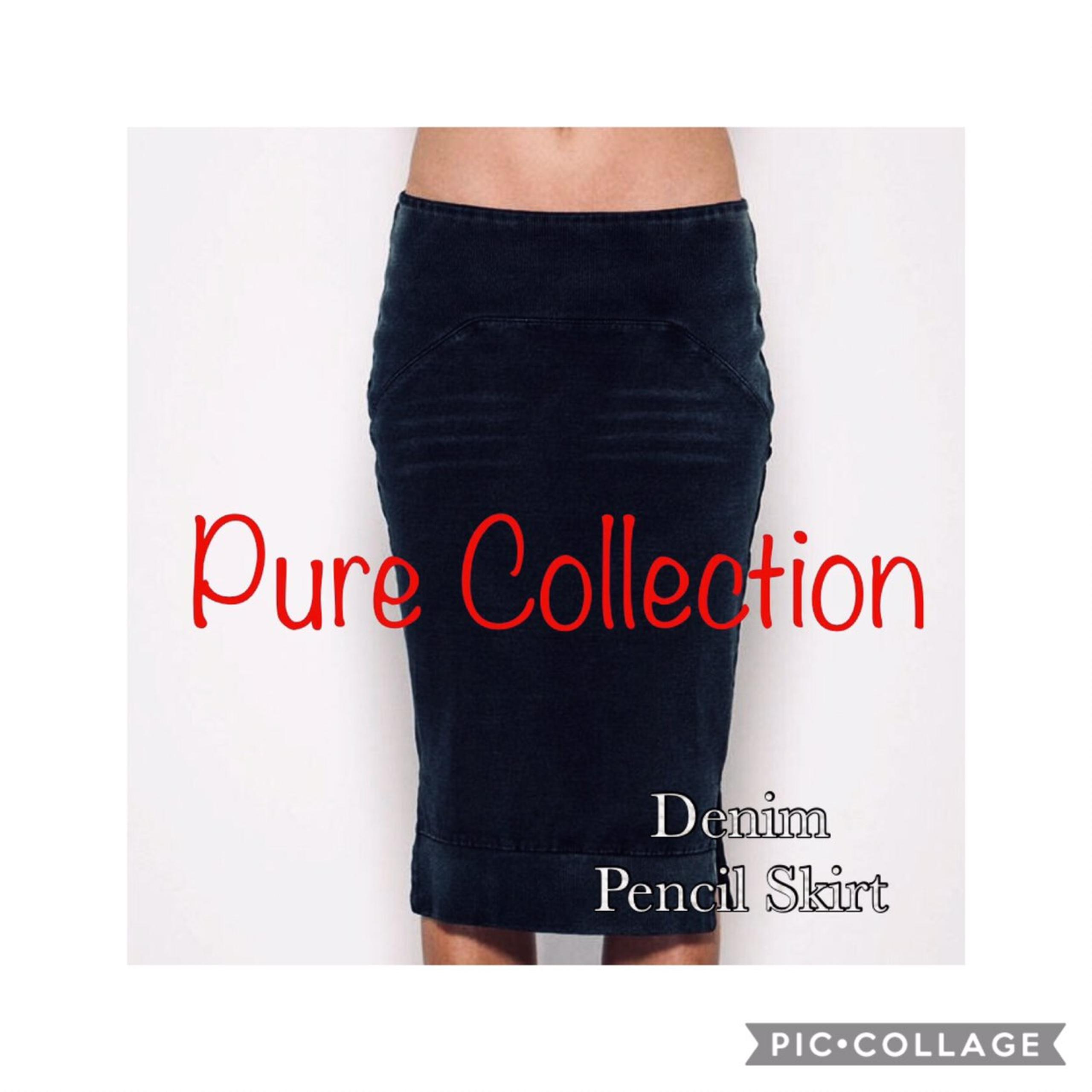 Pure Collection DENIM PENCIL SKIRT  8