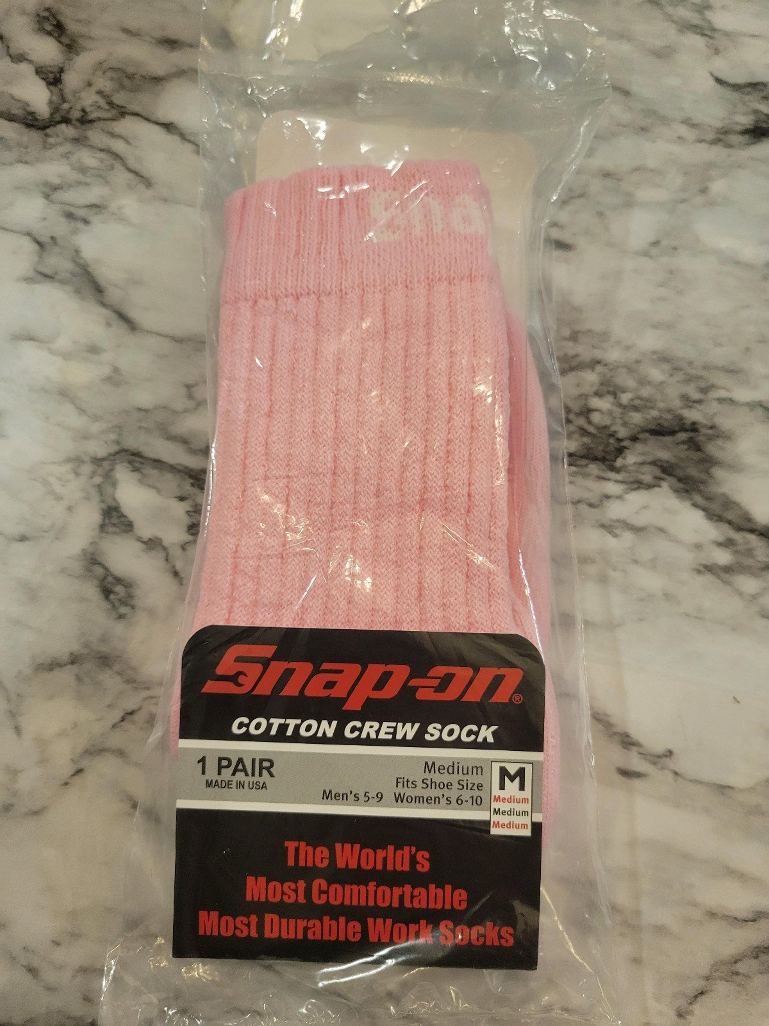 Women's Mediium Pink SnapOn Socks