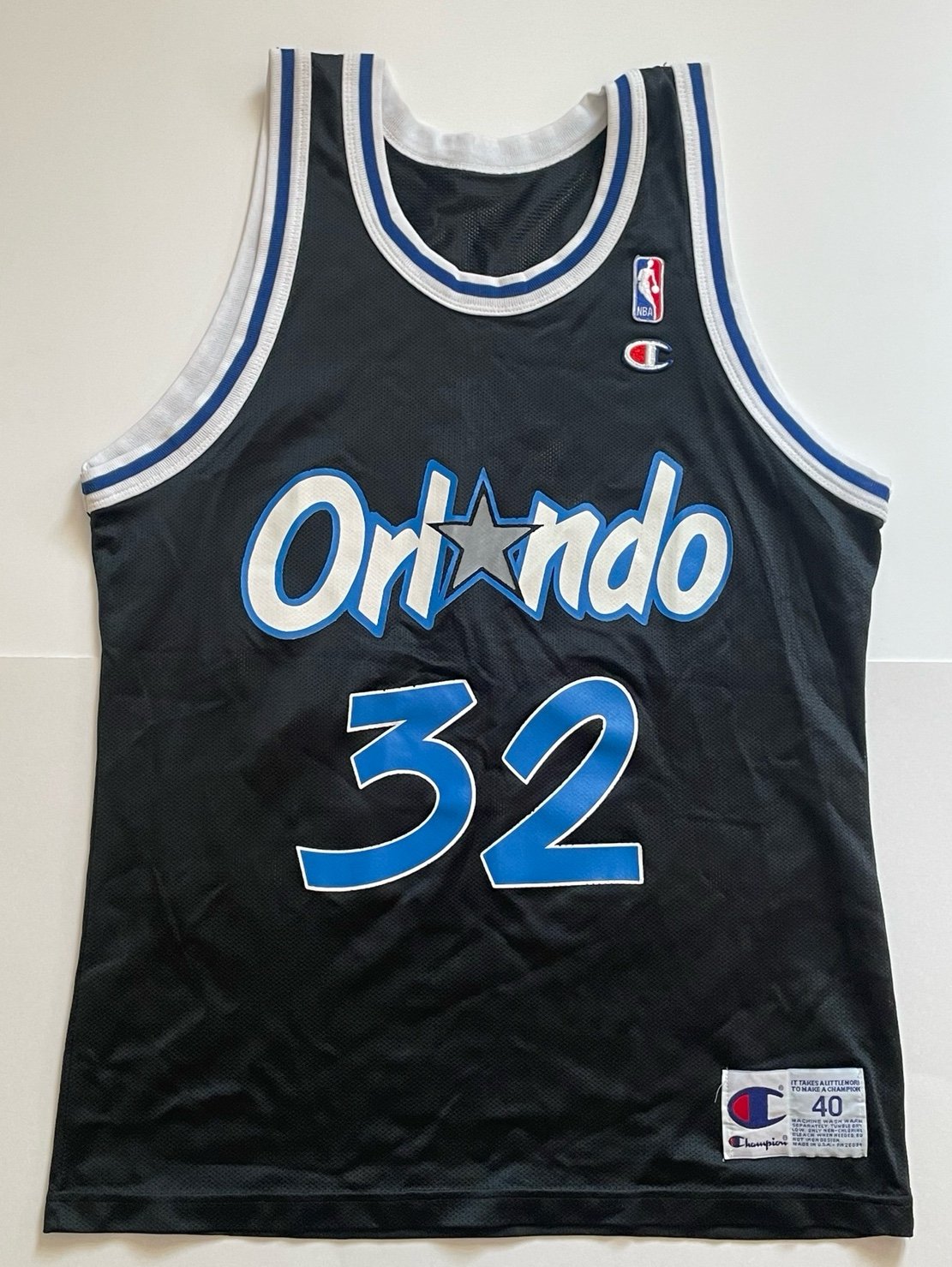 Mens Sz 40 (M) - VTG Champion Shaquille O'Neal Orlando Magic Jersey SHAQ #32