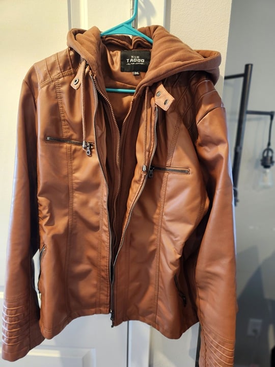 Vegan leather women's jacket