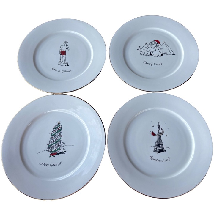 4-pc. VTG 1999 Merry Masterpieces 1st Edition Dayton Hudson Brands Plates 10.5
