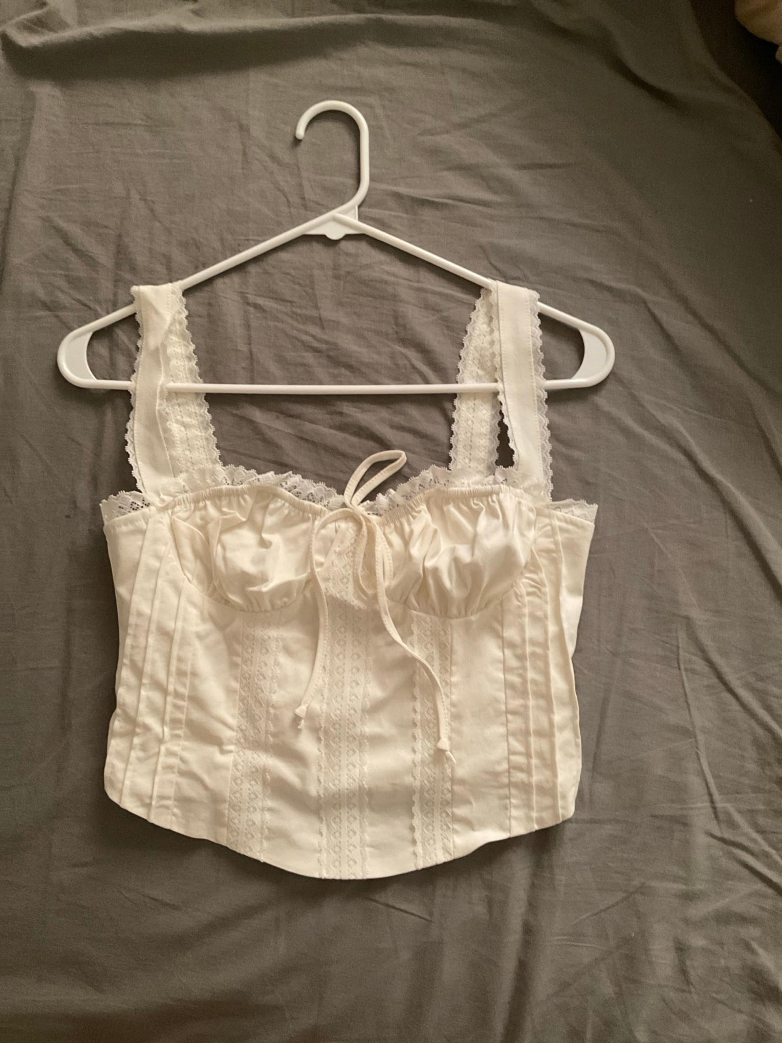 white corset top