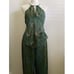 Victoria’s Secret Silk Two-Piece Set Top & Pants Green Outfits Leopard Sz Small